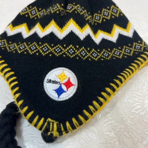 NFL Team Apparel KIDS Pittsburgh Steelers Beanie Hat Size: 4-7 - Picture 2 of 9
